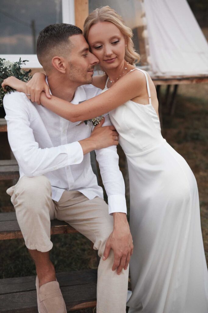 Photo Bride Anastasia in Zoe wedding dress