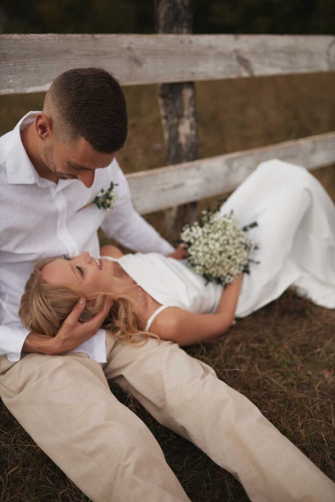 Photo Bride Anastasia in Zoe wedding dress