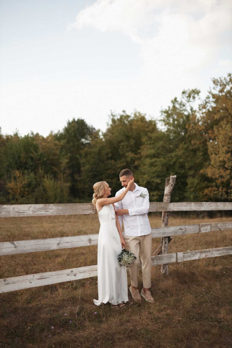 Bride Anastasia in Zoe wedding dress