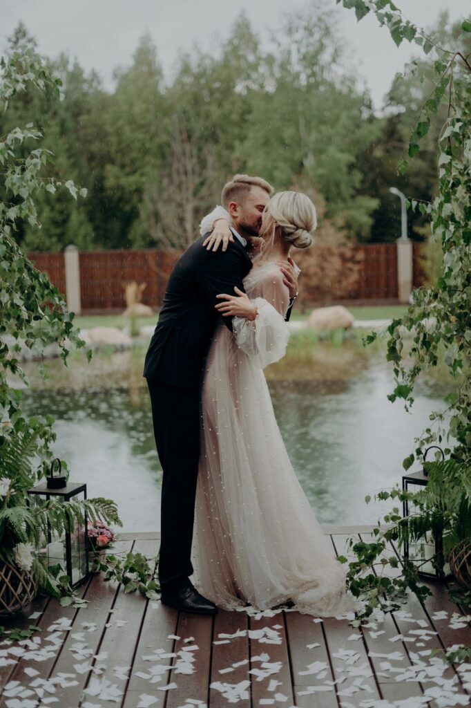 Photo Bride Anna in an Iowa wedding dress