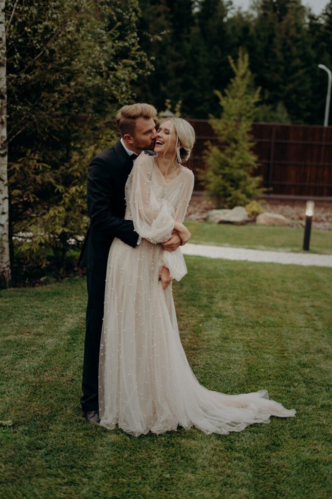 Photo Bride Anna in an Iowa wedding dress