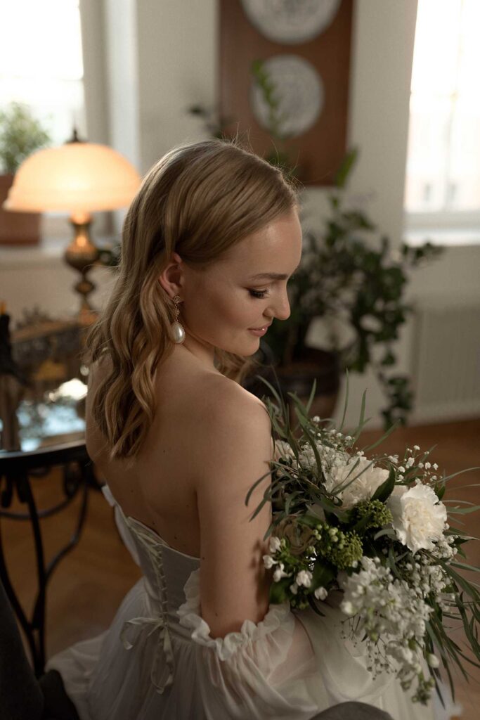 Photo Bride Arina in Calista wedding dress