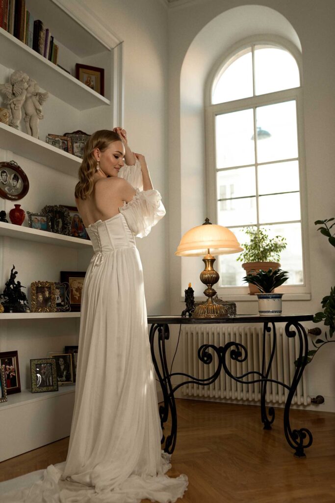 Photo Bride Arina in Calista wedding dress