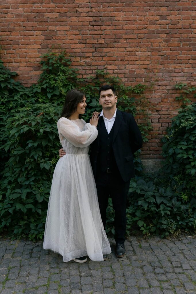 Photo Bride Daria in a custom wedding dress by Boudoirwedding