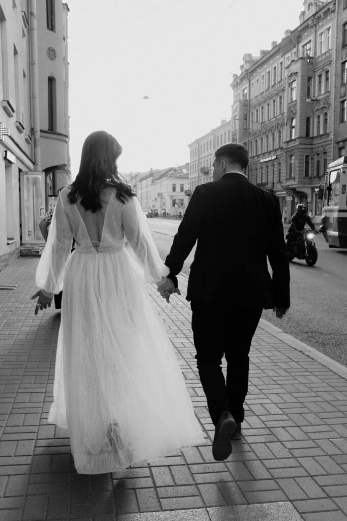 Photo Bride Daria in a custom wedding dress by Boudoirwedding