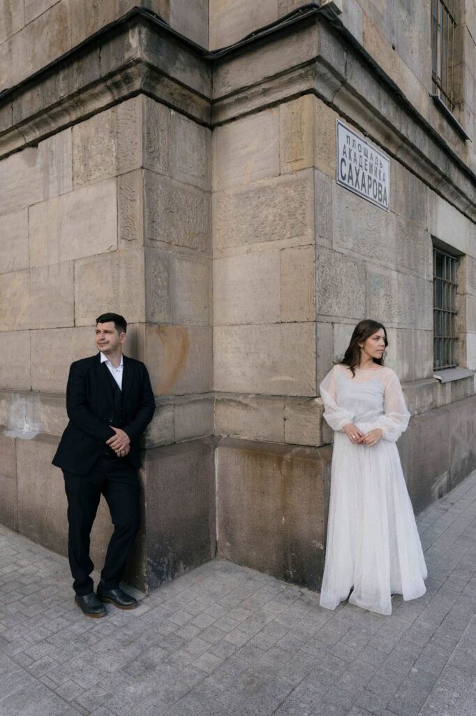 Photo Bride Daria in a custom wedding dress by Boudoirwedding