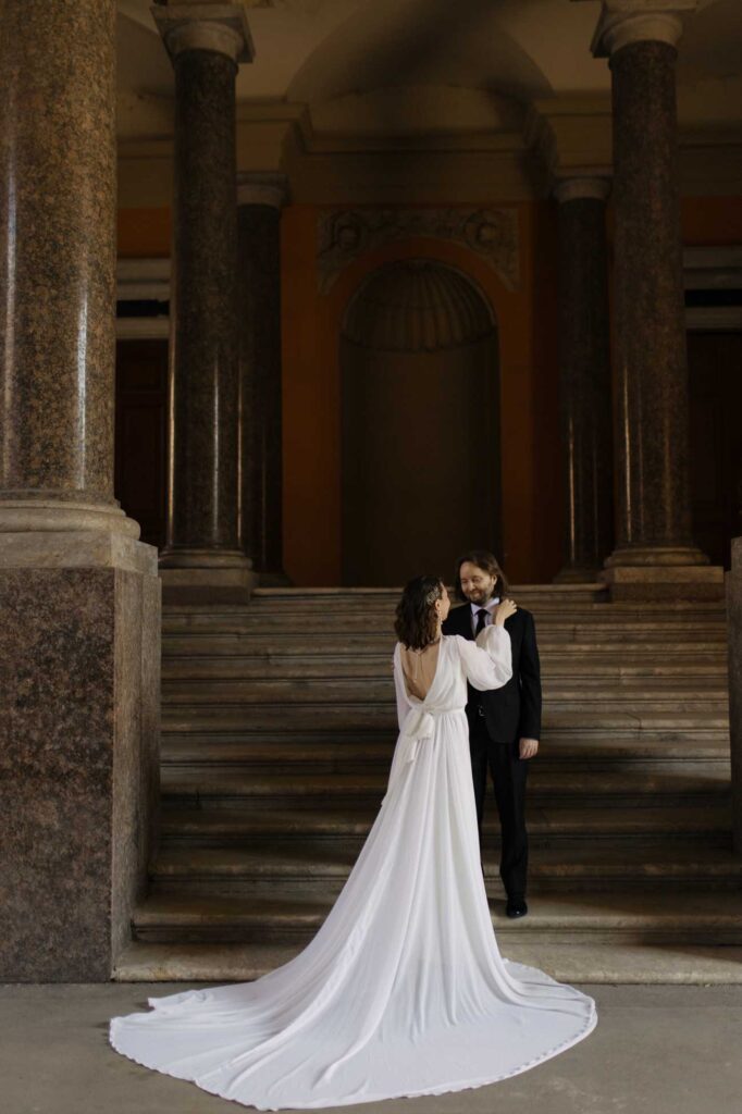 Photo Bride Dasha in Augusta wedding dress