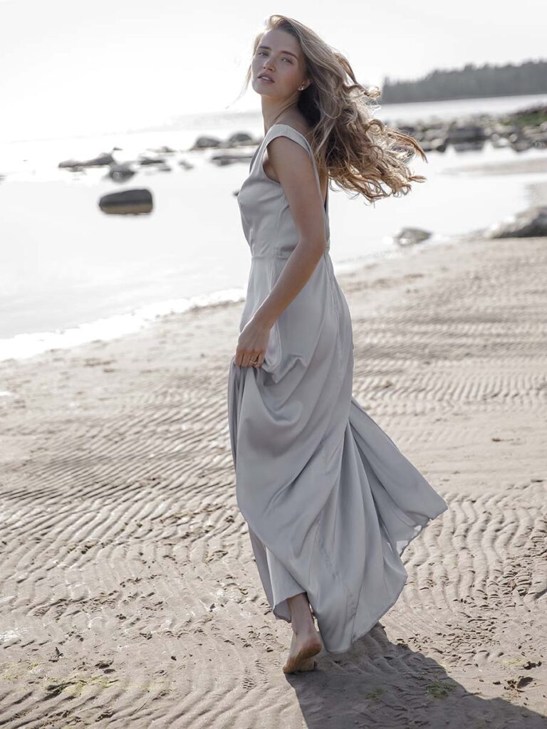 Photo Bride in a custom dress based on the Fantasia dress