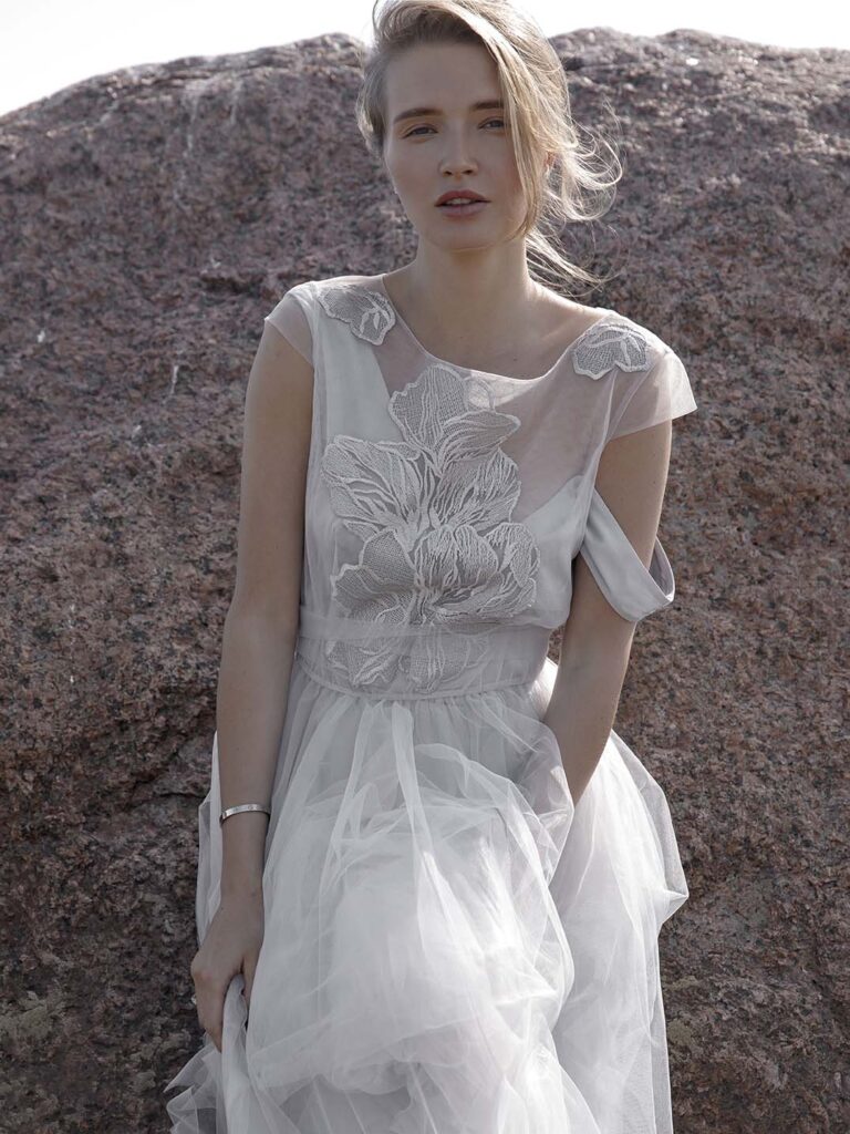 Photo Bride in a custom dress based on the Fantasia dress