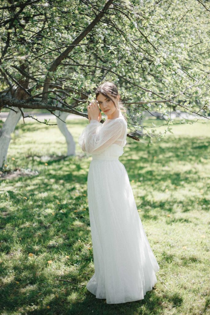 Photo Bride in a custom gown by BoudoirWedding