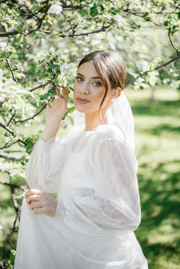 Photo Bride in a custom gown by BoudoirWedding