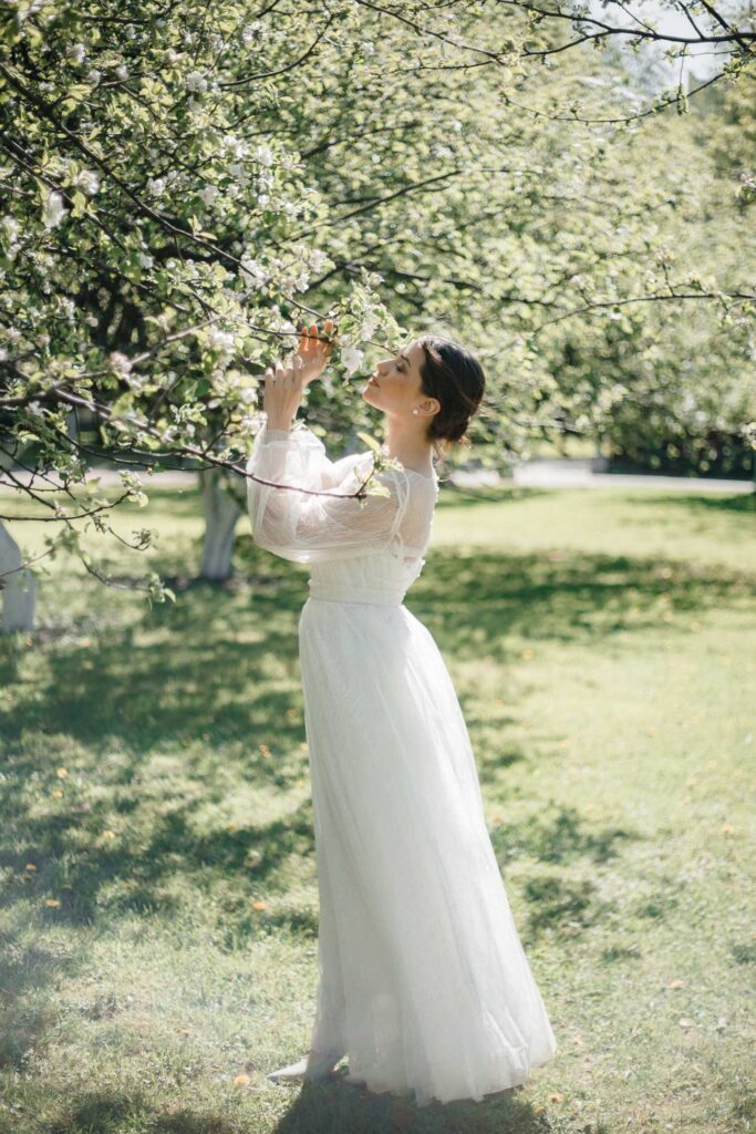 Photo Bride in a custom gown by BoudoirWedding