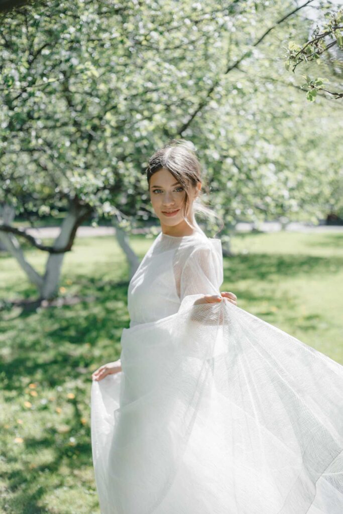 Photo Bride in a custom gown by BoudoirWedding