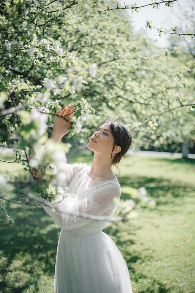 Photo Bride in a custom gown by BoudoirWedding