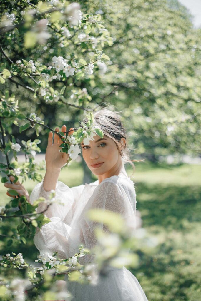 Photo Bride in a custom gown by BoudoirWedding