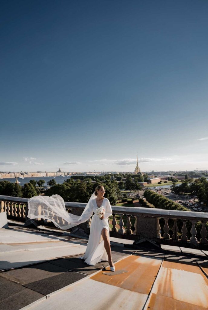 Photo Bride in a Rivera evening gown