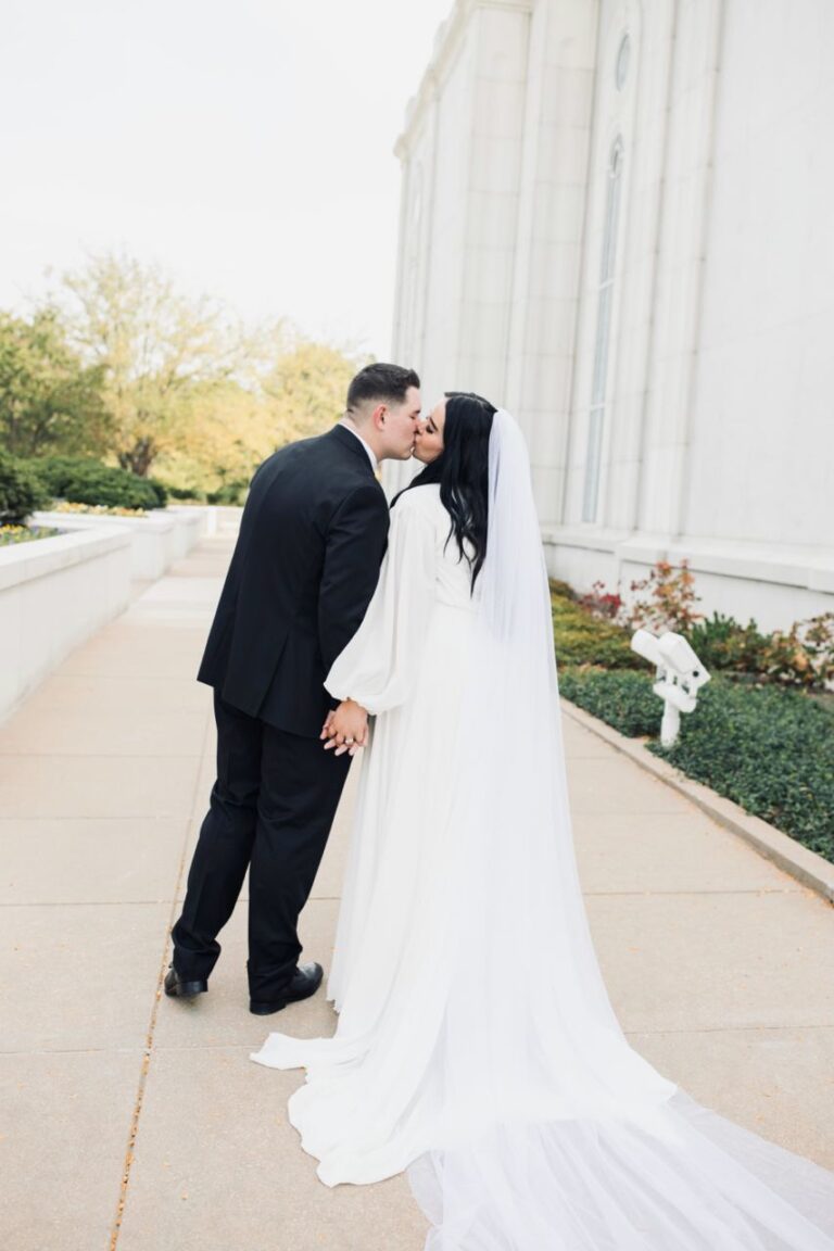 Bride in a Scarlet wedding dress