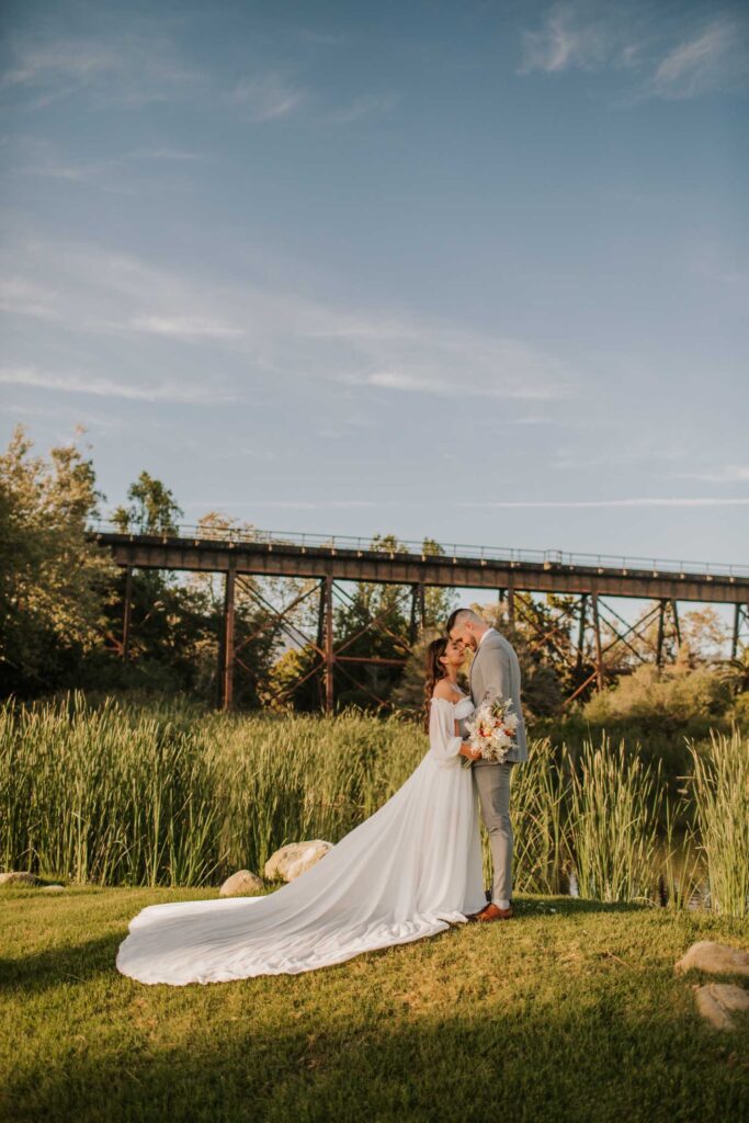 Photo Bride in an ivory Levada dress