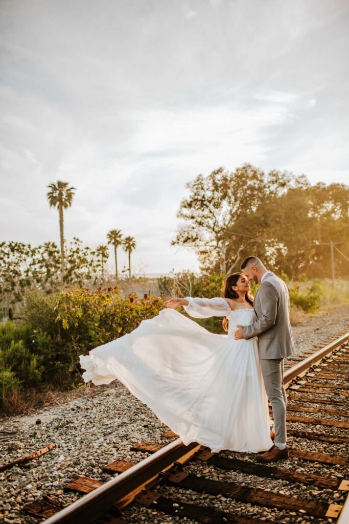 Photo Bride in an ivory Levada dress