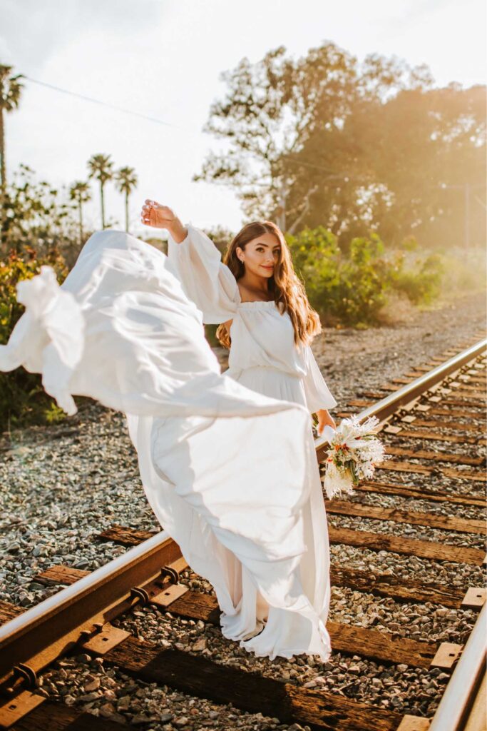 Photo Bride in an ivory Levada dress