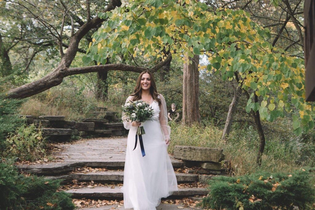 Photo Bride in an ivory Whitney dress