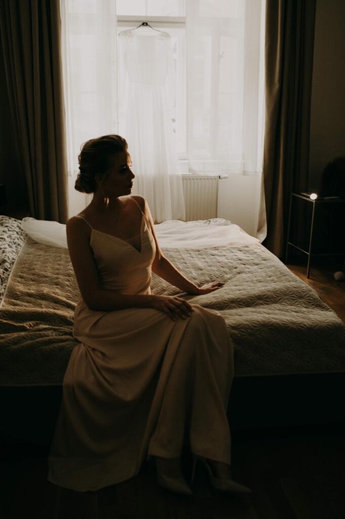 Photo Bride Jana in a gorgeous Nirvana wedding dress