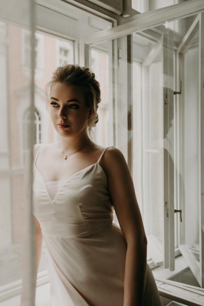 Photo Bride Jana in a gorgeous Nirvana wedding dress