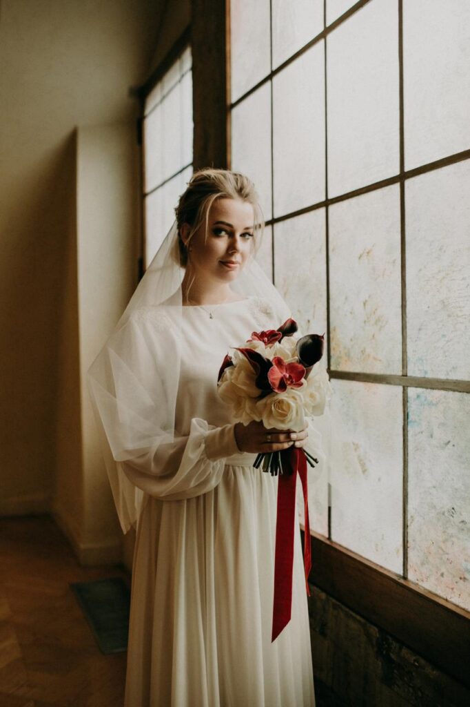 Photo Bride Jana in a gorgeous Nirvana wedding dress