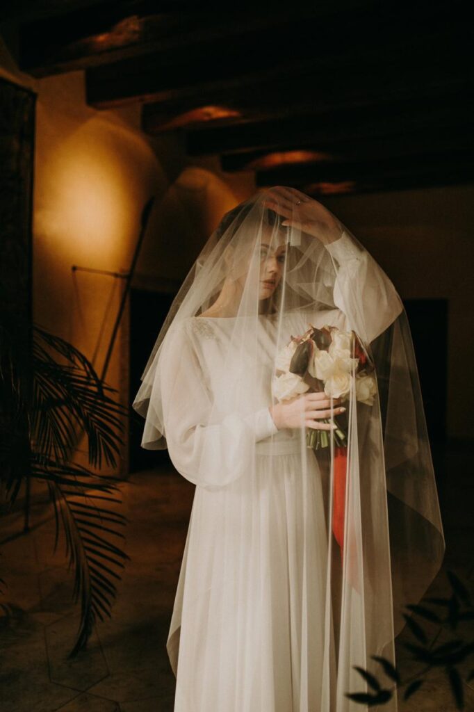 Photo Bride Jana in a gorgeous Nirvana wedding dress