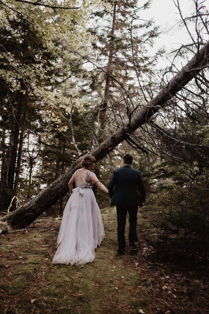 Photo Bride Kelsie in a gray Jenna dress