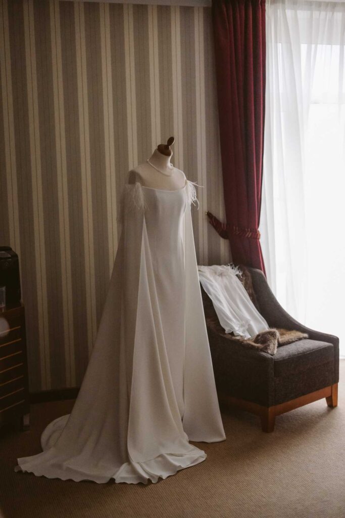 Photo Bride Maria in a custom gown and baby gown by Boudoirwedding