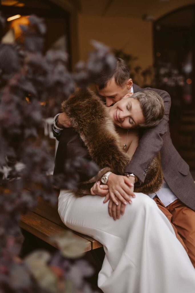 Photo Bride Maria in a custom gown and baby gown by Boudoirwedding