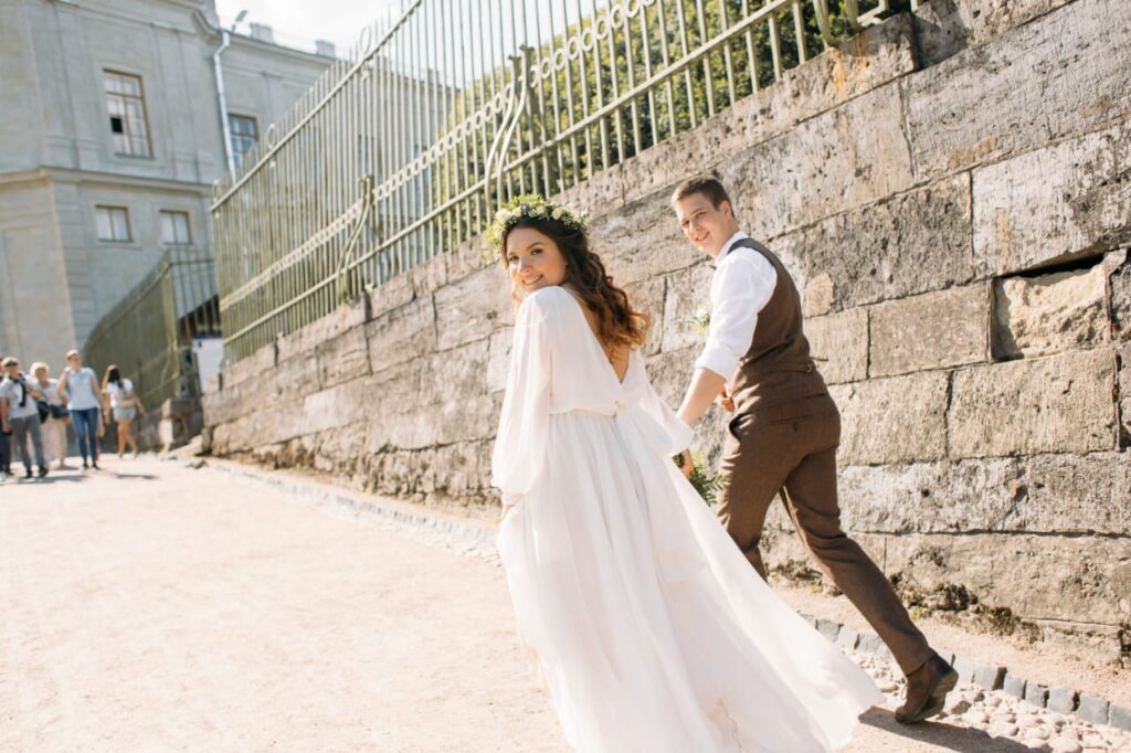 Photo Bride Maria in a delicate Nirvana dress