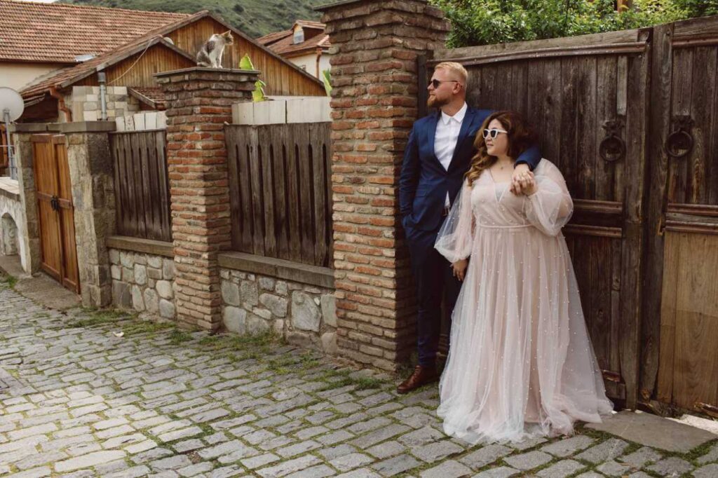 Photo Bride Sonya in an Iowa dress