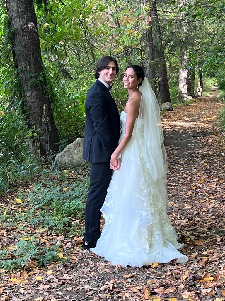 Edelweiss dress on a beautiful bride from the USA