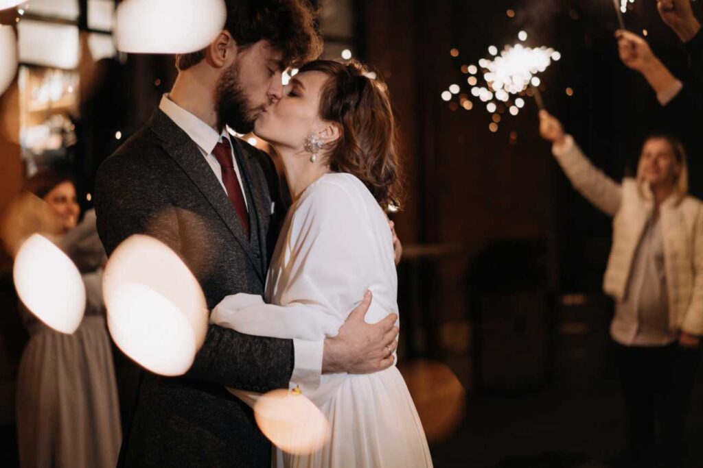 Photo Happy bride in an Augusta gown