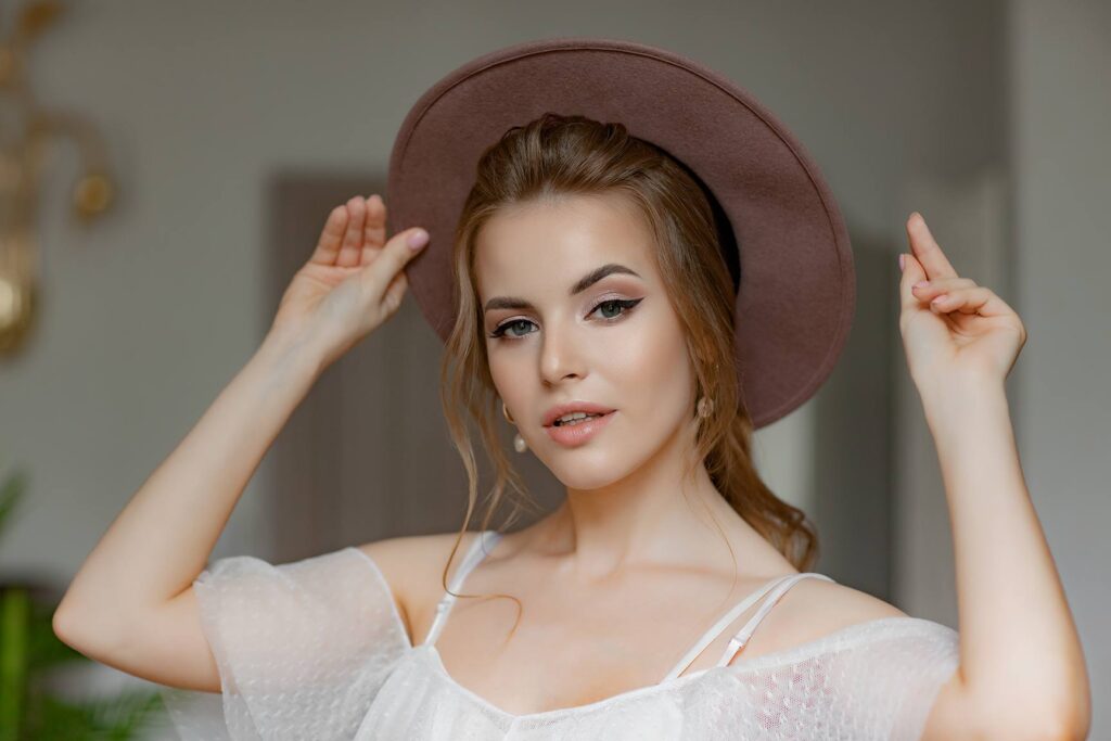 Photo Model Yana in Vanilla boudoir dress
