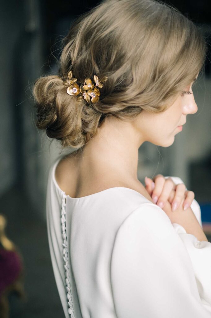 Photo Photo session in classic style bride in Tiffany dress
