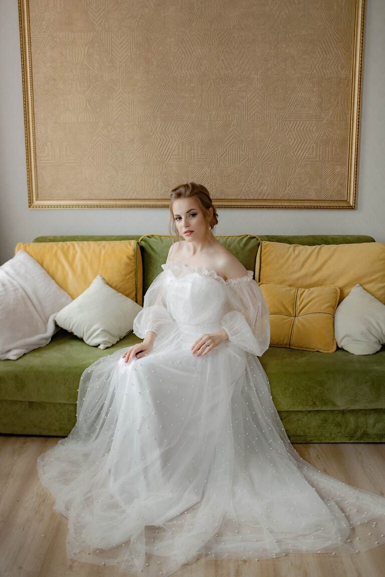 Photo shoot model Yana in wedding dress Mia