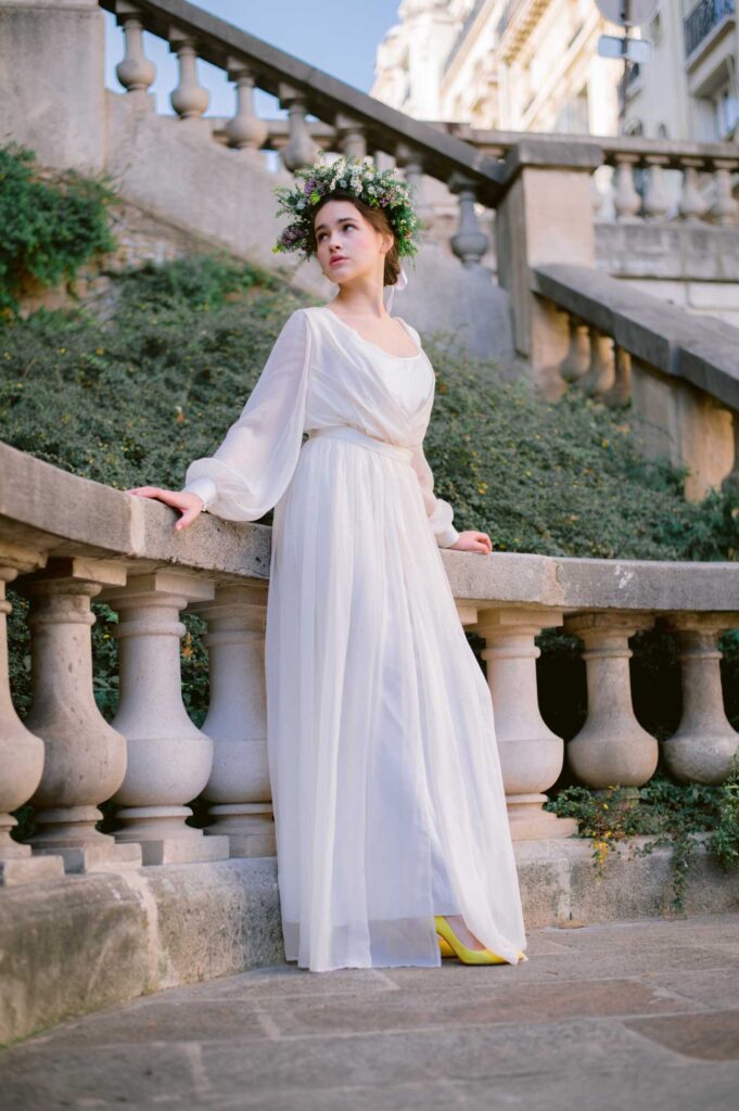 Photo Photo shoot in France bride in boudoir dress Charis