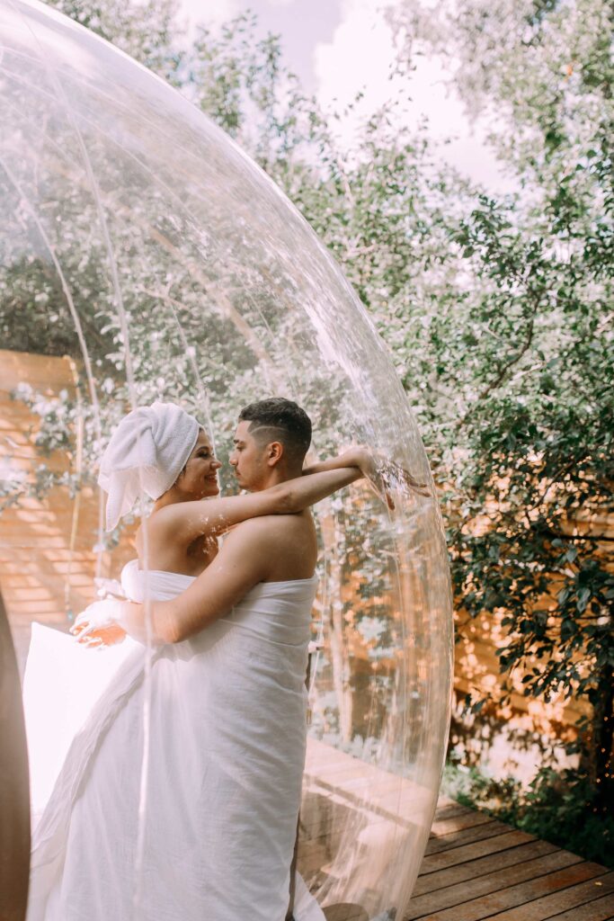 Photo Wedding photo shoot in a Tiffany dress