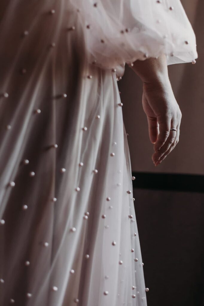 Photo Bride Dasha in an Iowa dress
