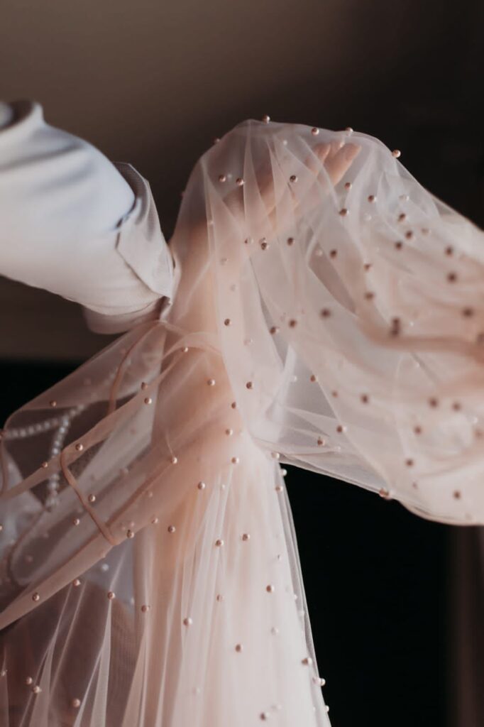 Photo Bride Dasha in an Iowa dress
