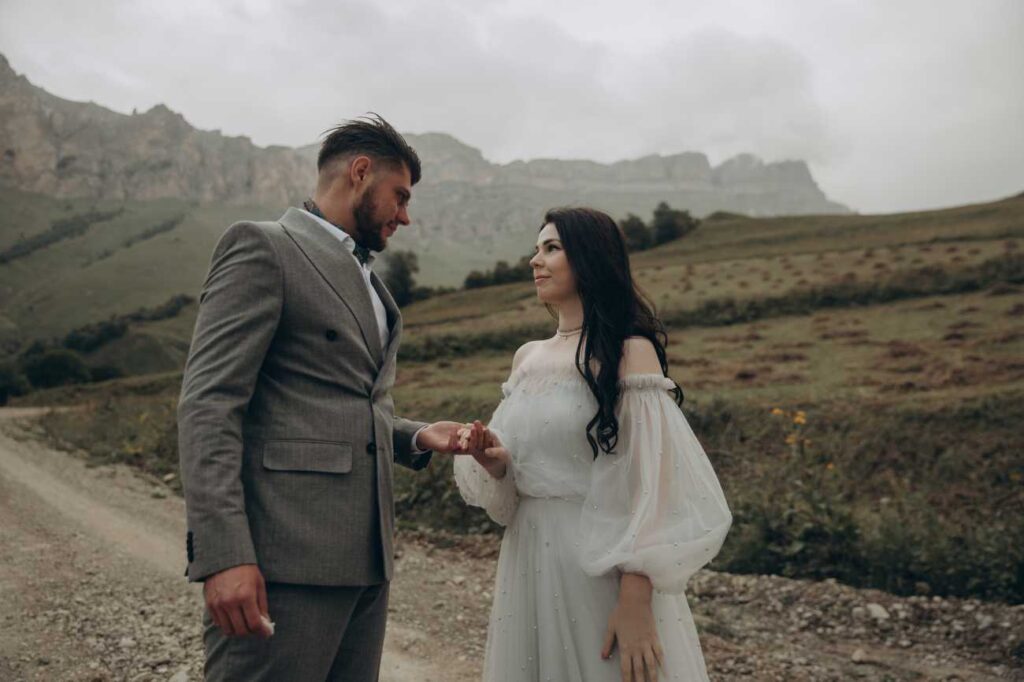 Photo Bride Diana in a Vivian gown