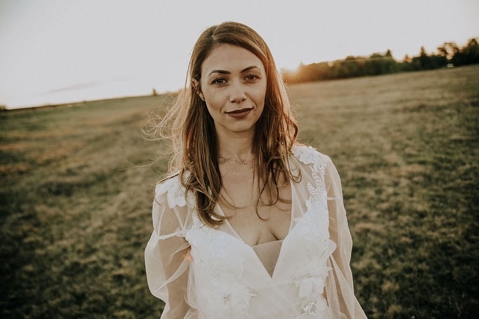 Photo Bride in a Wendy wedding dress