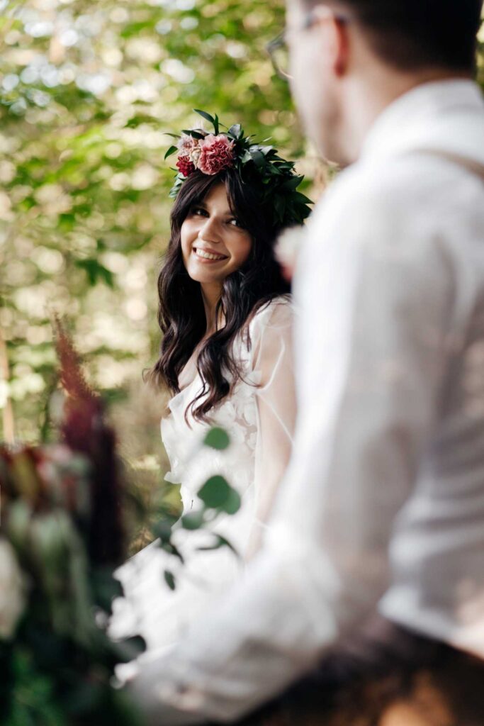 Photo Bride in a Whitney dress