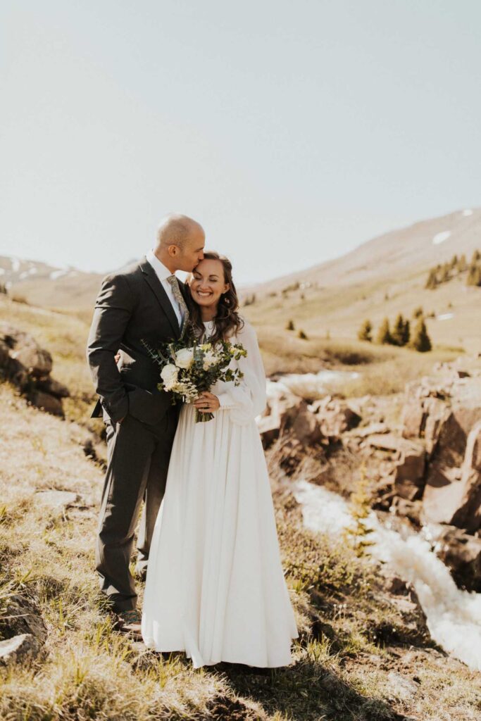 Photo Bride in ivory ALBA dress