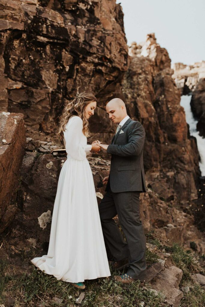 Photo Bride in ivory ALBA dress