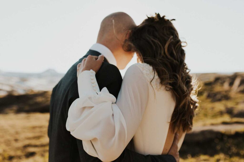 Photo Bride in ivory ALBA dress