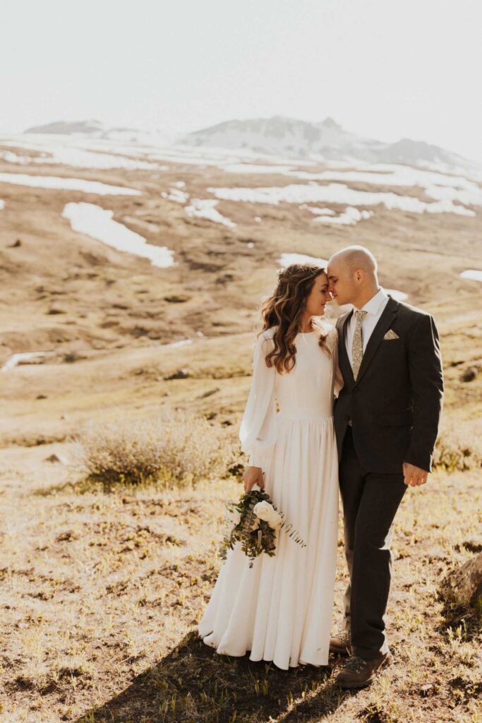 Photo Bride in ivory ALBA dress